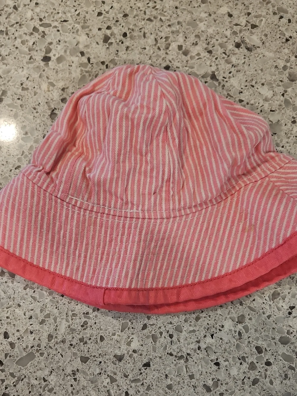 Vintage OshKosh B'gosh Pink Striped Kids Bucket Hat